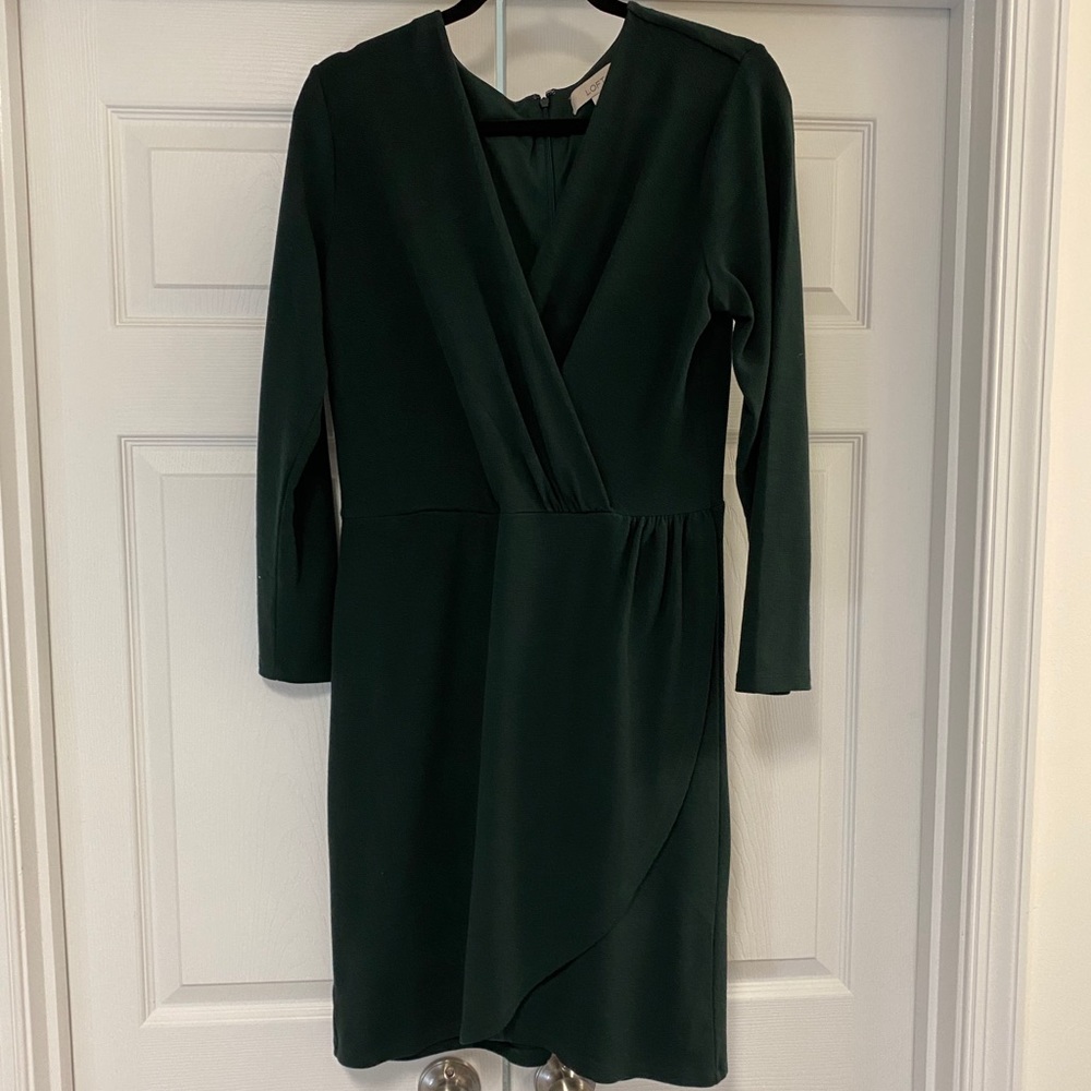 LOFT Shirred Wrap Dress